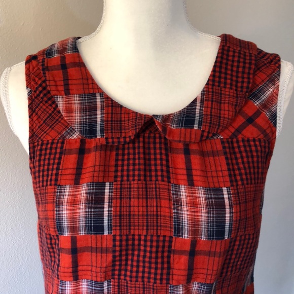 Fervour Plaid Patchwork Blouse - M - Picture 1 of 5